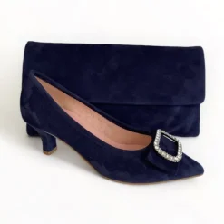 Le Babe Navy Suede Shoe